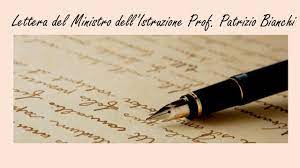 Lettera del Ministro dell’Istruzione Bianchi