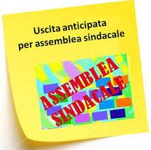 Uscita anticipata classe 3^ AT per partecipazione dei docenti all’assemblea sindacale del giorno 20/10/2021