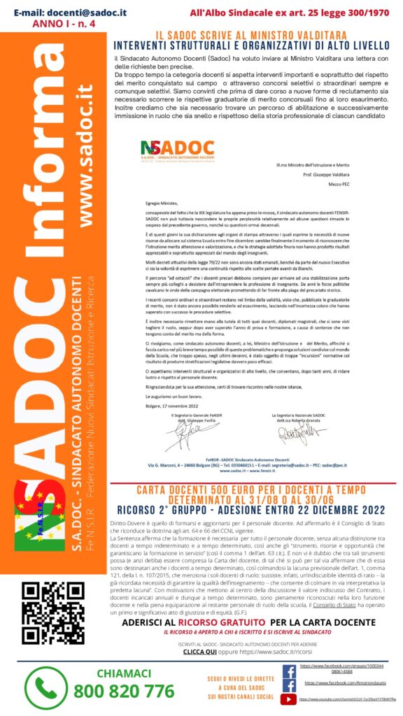 Sindacato Autonomo Docenti (Sadoc)