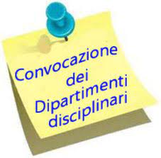 Convocazione Dipartimenti Disciplinari